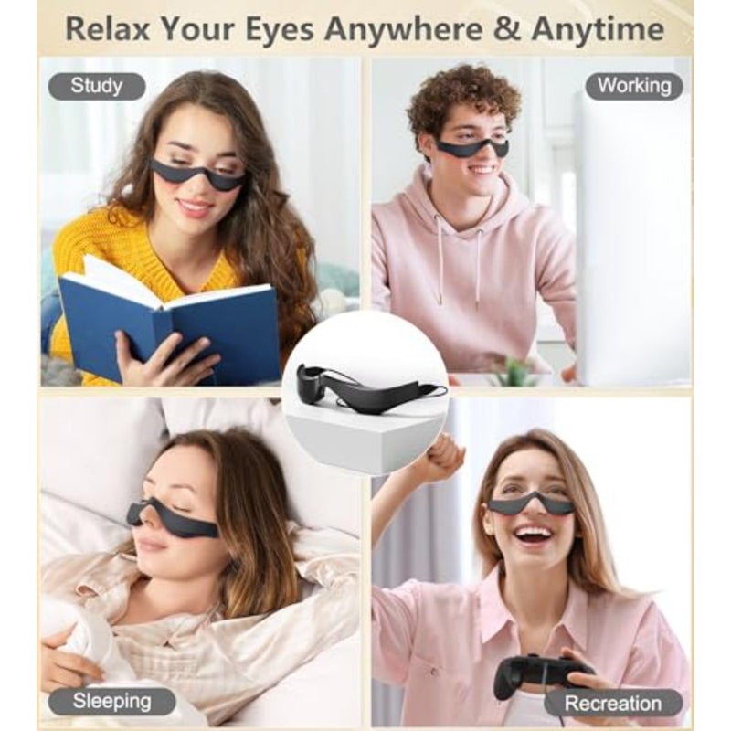Under-Eye Red Light Therapy Glasses, Rechargeable Therapy Device Microcurrent Eye Massager, Eyes Bag Remover for Dark Circles, Eye Bags and Wrinkles - Image 5