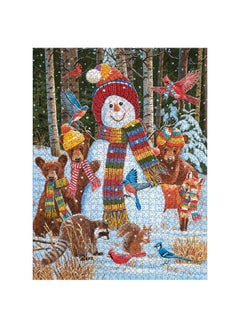 WHITE MOUNTAIN White Mountain Visiting The Snowman Winter Puzzles 500 Pieces Theme Jigsaw Puzzle for Kids Adults and Family  - Image 3
