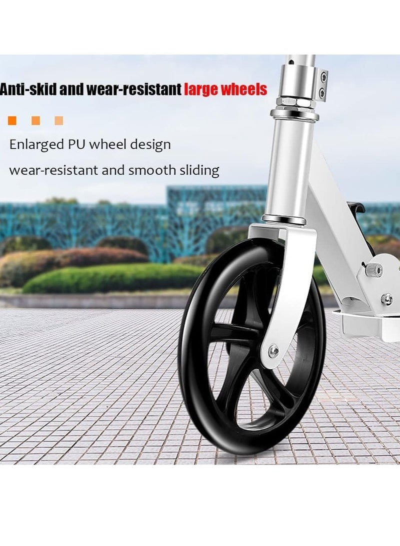 GUDOO Kick Scooter Foldable Scooter with 4 Adjustment Levels Handlebar Teens and Adult Scooter with Anti-Shock Suspension Dual Brake Design Max Load 100 KG 8IN Big Wheels for Kids Teen and Adults - Image 3