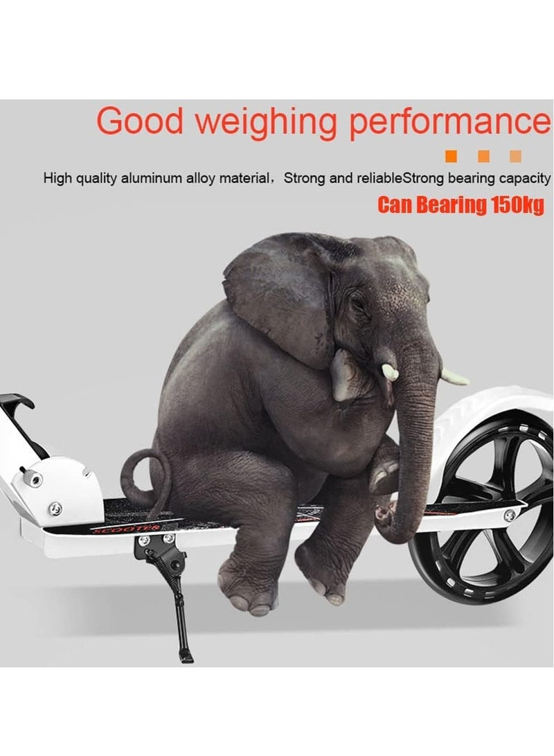 GUDOO Kick Scooter Foldable Scooter with 4 Adjustment Levels Handlebar Teens and Adult Scooter with Anti-Shock Suspension Dual Brake Design Max Load 100 KG 8IN Big Wheels for Kids Teen and Adults - Image 4