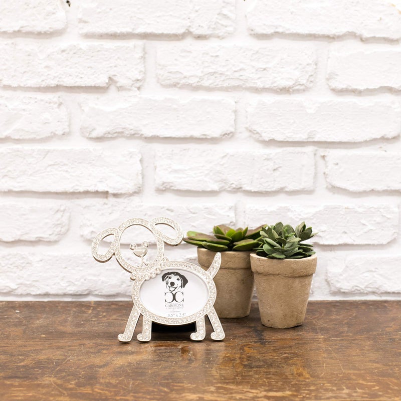 Roman Roman Caroline Collection 5.5"" H Princess Dog Outline Frame  Holds 3.5"" x 2.5"" Photo - Image 2