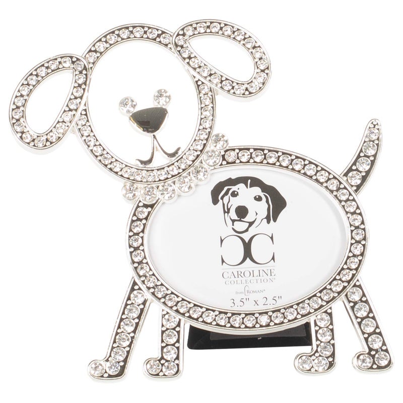 Roman Roman Caroline Collection 5.5"" H Princess Dog Outline Frame  Holds 3.5"" x 2.5"" Photo - Image 1