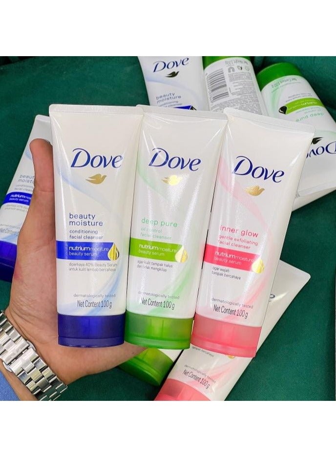 Dove Gentle Exfoliating Body Wash for Normal to Dull Skin - 100g 3 piaces