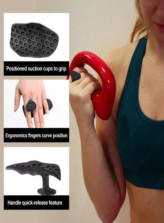 MDM HUB Workout Grip Pads Ergonomic Hand Grip Strengthener with Quick-Release Mechanism, Suction Cup Design, Multicolor - Image 5