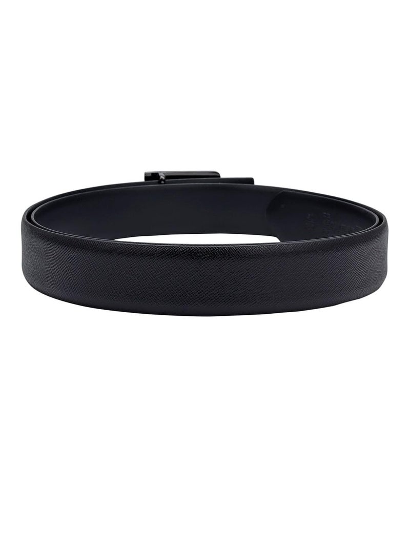 Da Milano Press Pin Leather Belt for Men - Black (Size- 95 cm) - Image 4