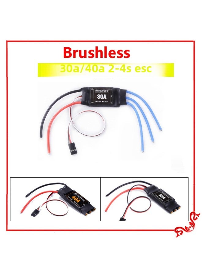 Brushless ESC 30 40A Brushless Electric Control Fixed Wing Aircraft Model Multi-axis XXD Electronic Speed Control-Color:40A (2-4S Supported)-short-term Version  - Image 2