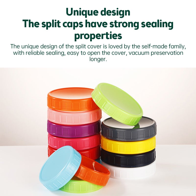 70mm Replacement Mason Jar Lid Durable PP Material Reusable Storage - Airtight Leak-Proof Seal Silicone Gasket Lid for 2.7in Jars - Image 3