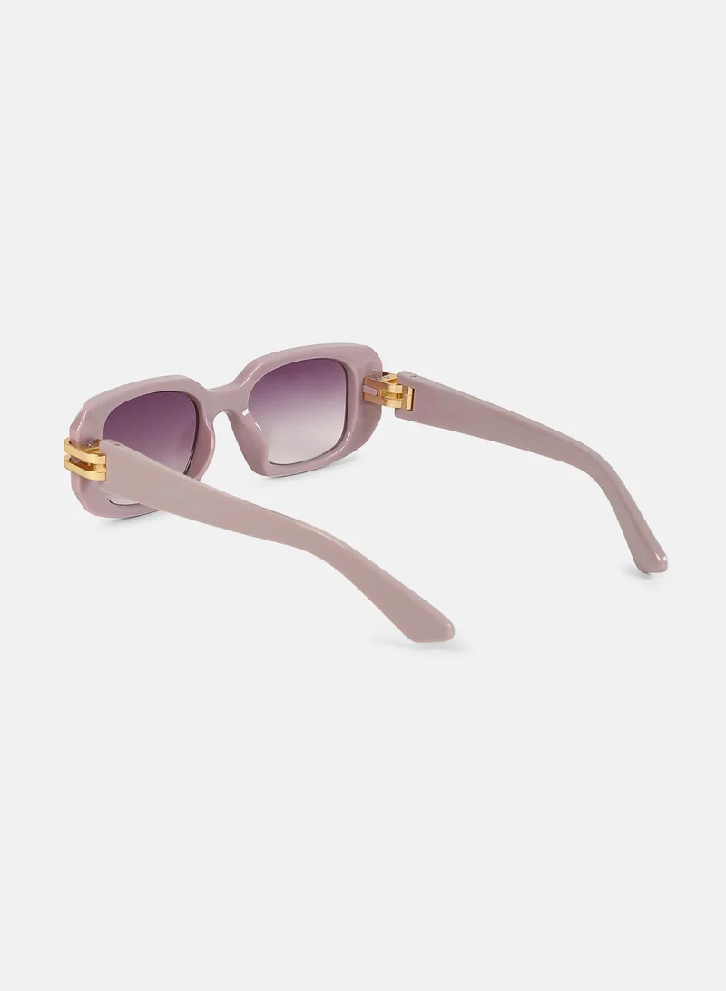 Haute Sauce Polarized Full Rim Rectangle Sunglasses For Women