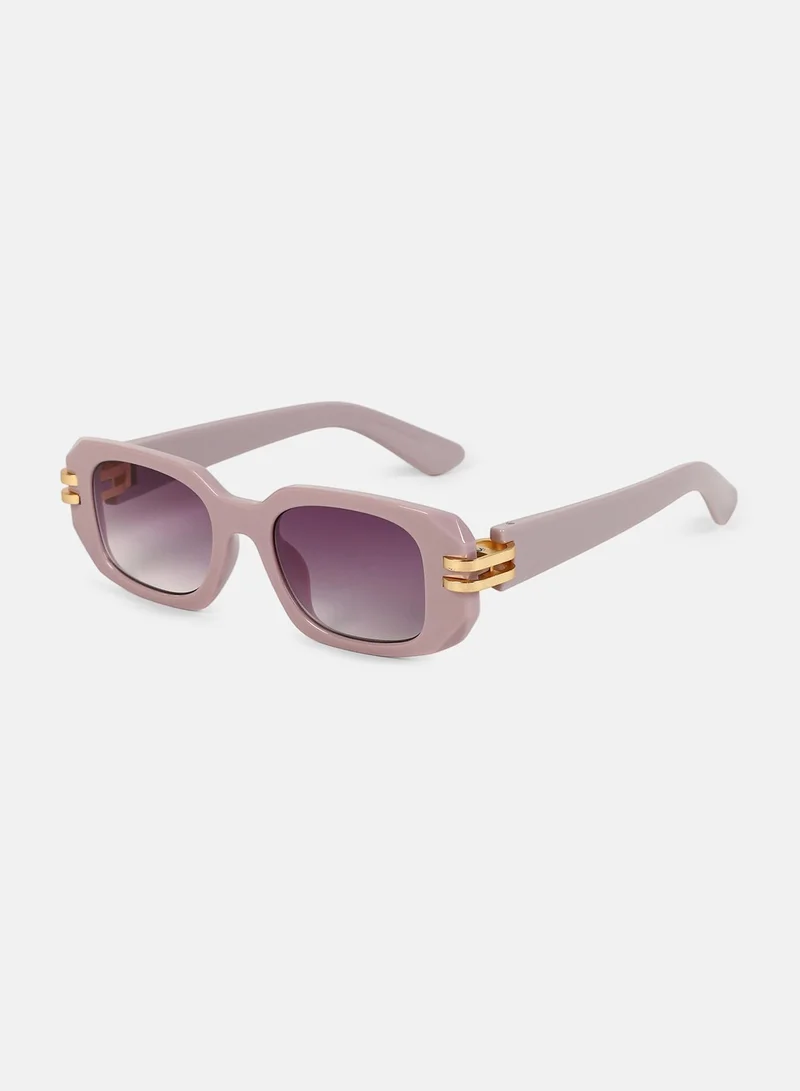Haute Sauce Polarized Full Rim Rectangle Sunglasses For Women