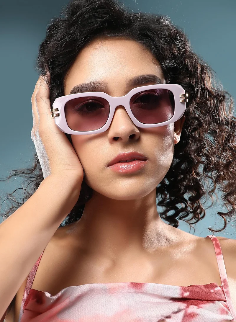 Haute Sauce Polarized Full Rim Rectangle Sunglasses For Women