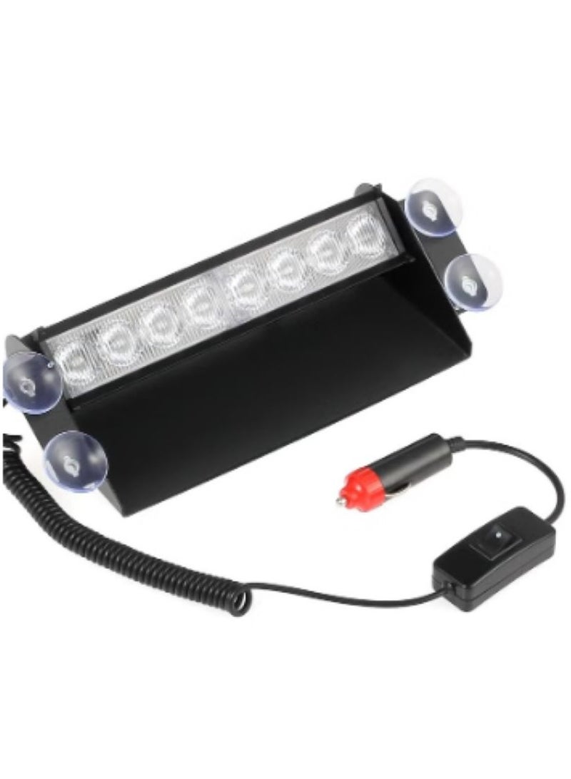 Generic Emergency Flash Warning Light Car Dashboard Mount Adjustable Router with 3 Devices and 8 LEDs 8W 800 Lumens Flux with Suction Cup Mounts  - Image 1