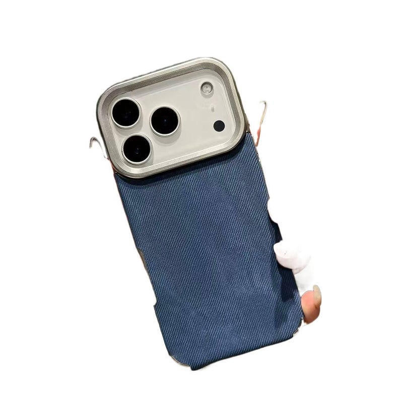 Acrylic Protective Case for iPhone 14 / 14 Plus / 14 Pro / 14 Pro Max with Shockproof and Drop Protection plus Shockproof plus Full Coverage plus Denim Texture in Red - Image 2