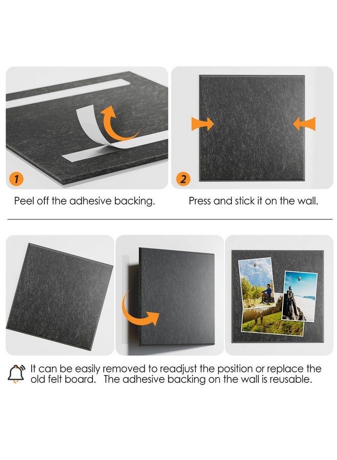 MaxGear Large Cork Board For Wall 36" X 24", Dark Gray Bulletin Board, 6 Pack Felt Wall Tiles With Pushpins, Cork Boards For Office Pin Board Tack Board Cork Boards - Image 5