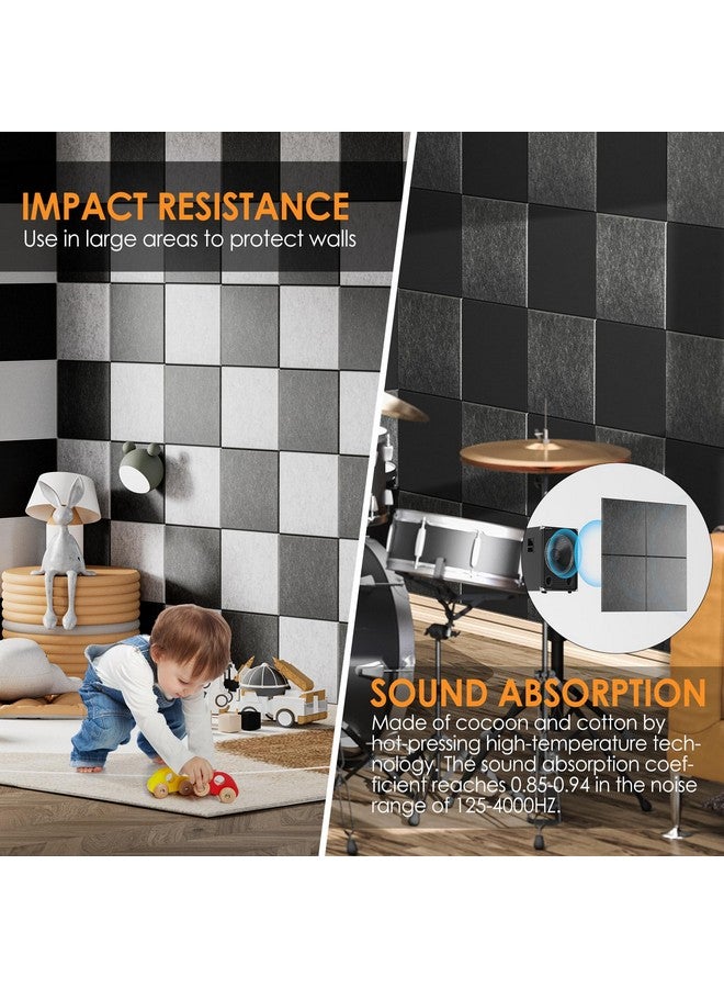 MaxGear Large Cork Board For Wall 36" X 24", Dark Gray Bulletin Board, 6 Pack Felt Wall Tiles With Pushpins, Cork Boards For Office Pin Board Tack Board Cork Boards - Image 3