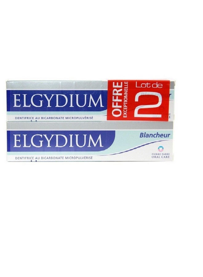 ELGYDIUM معجون أسنان ليديام للتبييض مع بيكربونات - عبوة 2×75 مل - Image 2