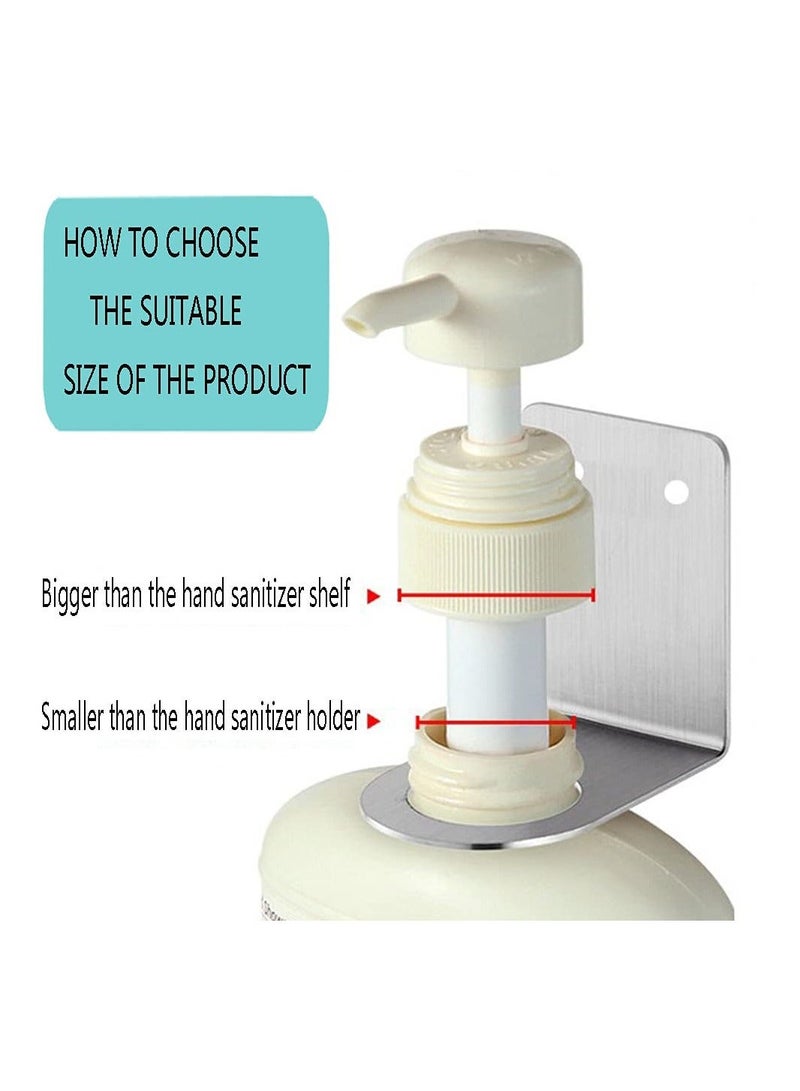Wall Mounted Soap Dispenser Holder, (1.06in) No-Drill Hanging Jar Hanger Pump Hand Stand Soap Bottle Dispenser Lotion Container Holder Pump Soap Dispenser Wall Hanging Bottle Rack for Kitchen Bathroom - Image 4