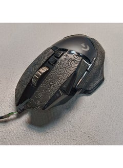 Logitech G502 Hero Anti-Slip Sticker Sweat Absorbent Sticker Back Sticker Lizard Skin Texture Computer Accessories-Color:G502-pure Black -- Xiangyun-half Pack