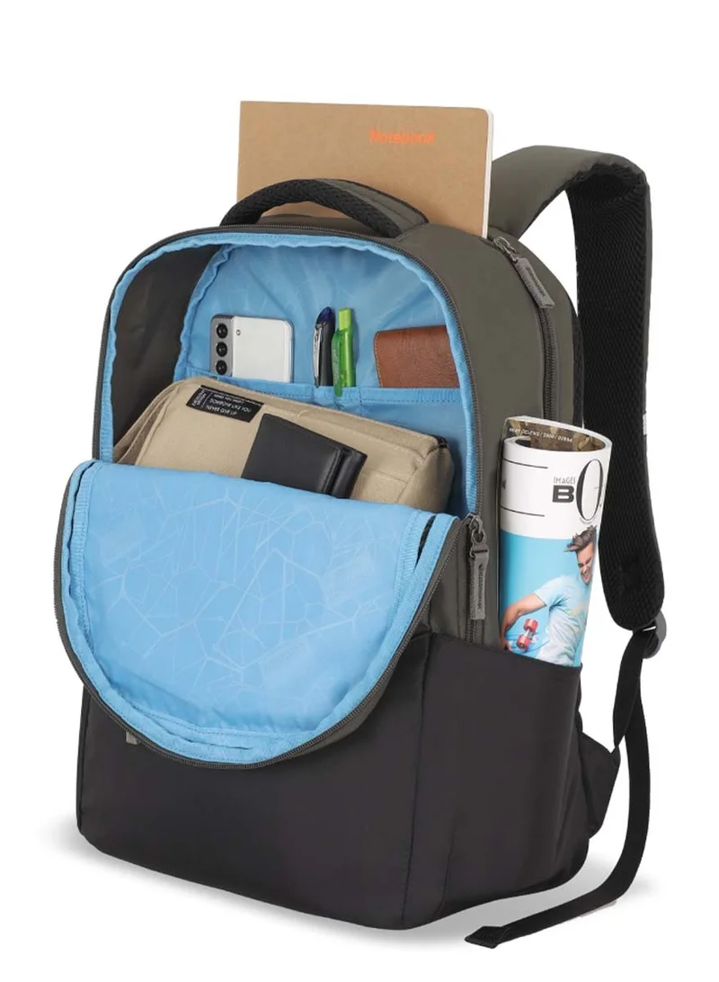 American Tourister Black Bounce Backpack 27L Capacity, Polyester, Black|15.6" Laptop Compartment|Front Pocket Compartment|Adjustable Padded Straps|Humidity Resistance|Bottle Holder|Ergo Back & Shoulder - 1 Year International Warranty  | Best Price UAE