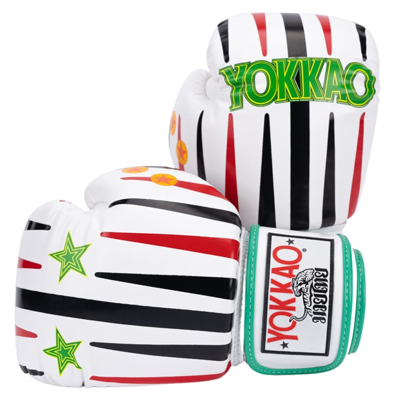 YOKKAO Muay Thai Redgammon Boxing Gloves White 14oz - Image 2