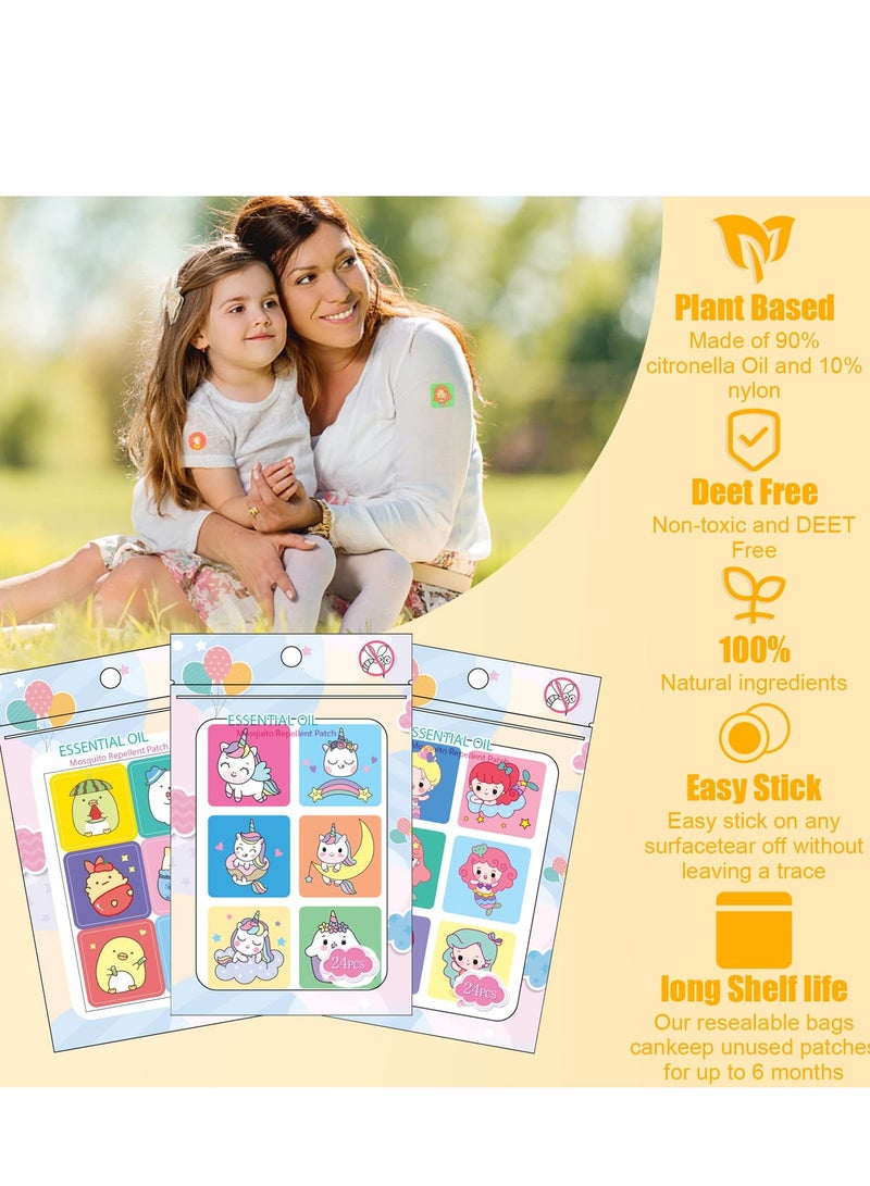 KASTWAVE 72 قطعة لصقات طارد البعوض لاصقات طارد الحشرات لاصقة طبيعية للأطفال والبالغين - Image 2