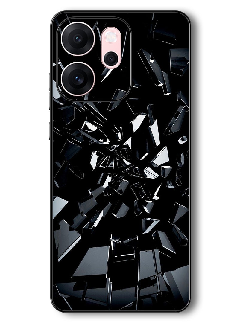 Theodor Case Compatible with Oppo Reno 14 F 6.57 Inch Protection Shockproof Bumper Cover Black 1 - Image 1