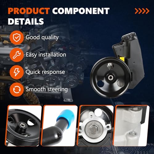 Daysyore Power Steering Pump 20-38771 Fits for 1996-2001 Cherokee, 1997-2003 XJ Wrangler Power Assist Pump, Replace OE 86-00274, RL087871AE, AD55-7140 - Image 3