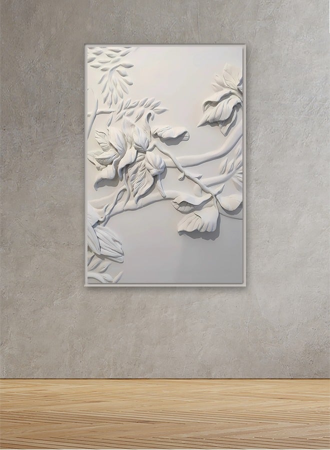 Marktna Canvas Wall Art For Wall Decoration Abstract Design With A Hollow Silver Frame Size 120x80cmOne Piece - Image 1