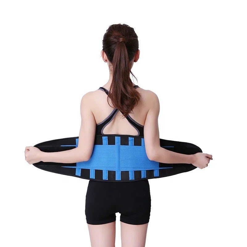 Bluejw Neoprene Nylon Lumbar Support Belt - Breathable Elastic Waist Trimmer for Sports, Medical Use, & Slimming - Image 3
