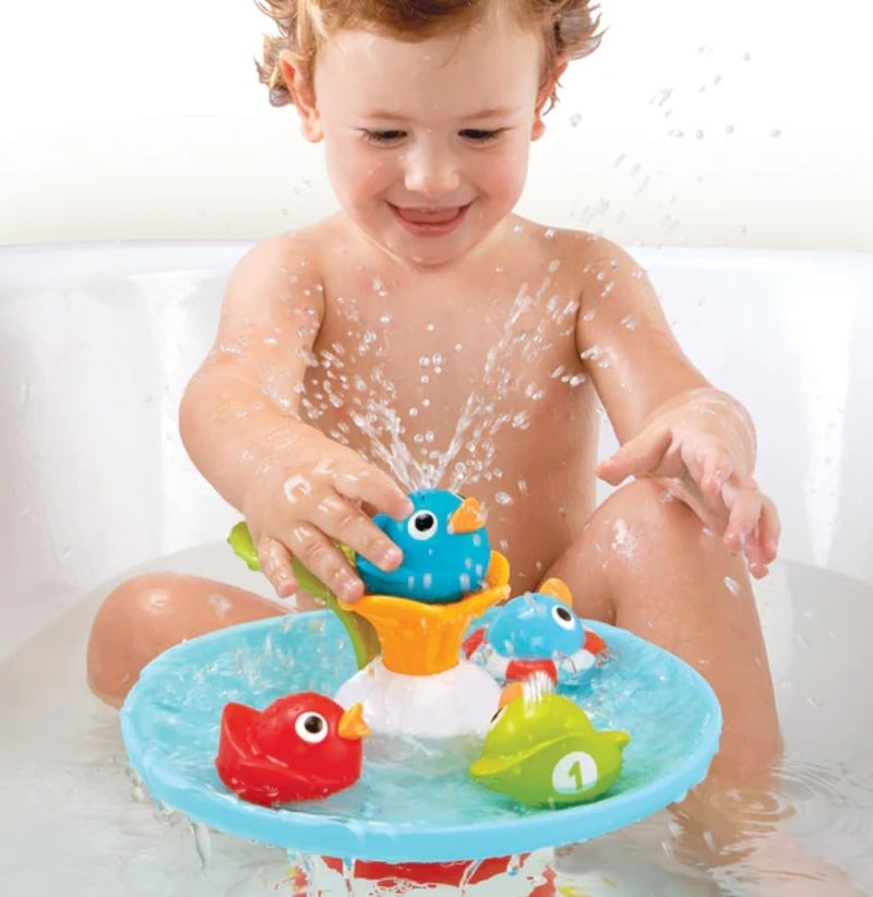 Yookidoo Duck Race Baby Bath Toy - Water Fountain and Four Racing Magical Ducks for Bathtime Sensory Development - Bath Time Fun 6 Months and Up - Image 3