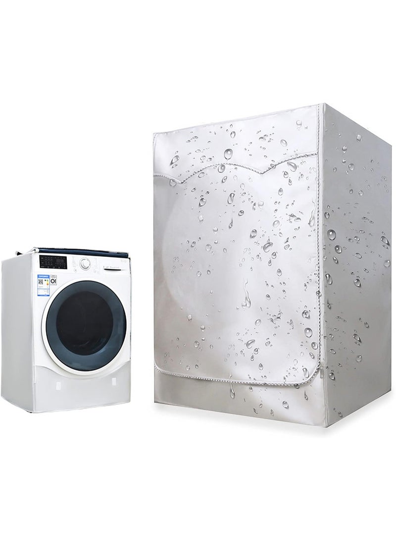 Sunscreen Dustproof Washer/Dryer Cover with Zipper - Front Load Washer Protection, Waterproof UV Resistant, 85 * 60 * 55 cm - Image 1