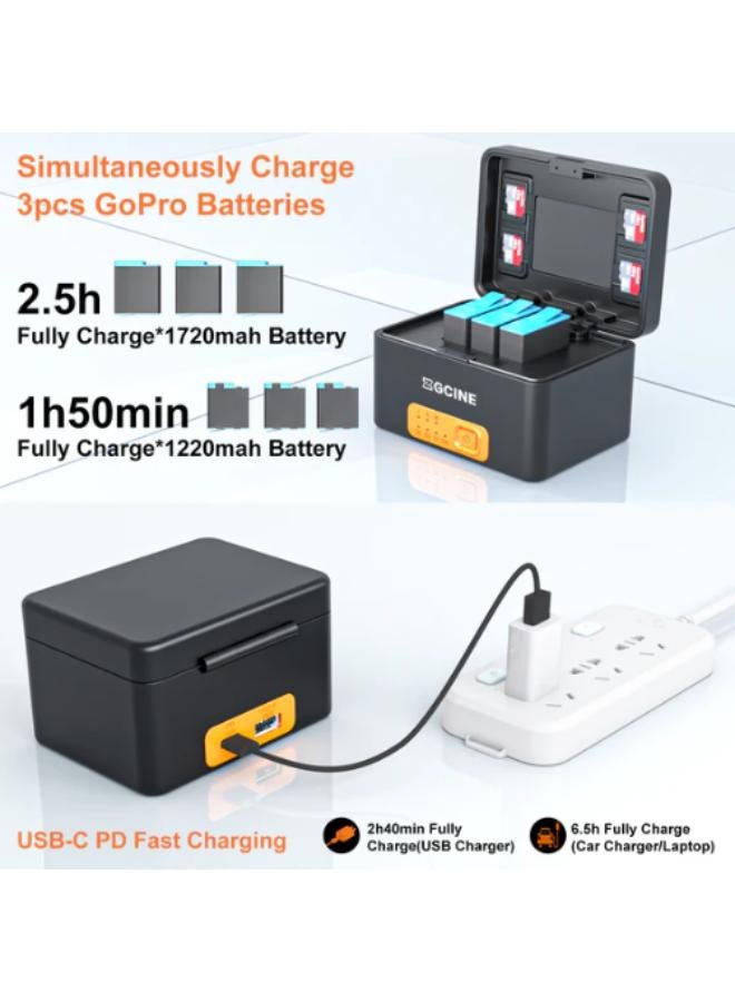 ZGCINE 3 Slots Charging Case for GoPro Batteries  - Image 4
