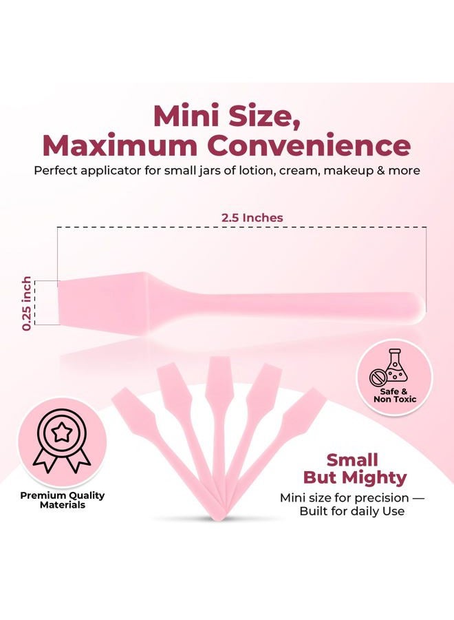 Kopperko Cosmetic Spatulas (2.5”, 100 Pack) - Small Plastic Spatula for Cosmetics, Creams & Crafts | Essential Esthetician Supplies | Makeup Spatula or Multipurpose Mini Applicator for Skincare | Pink - Image 3
