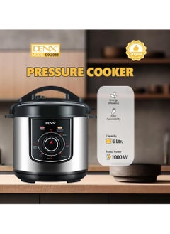Denx Digital Electric Pressure Cooker Stainless Steel Body Touch Programmable 6L Capacity 1000 Watts  - Image 2