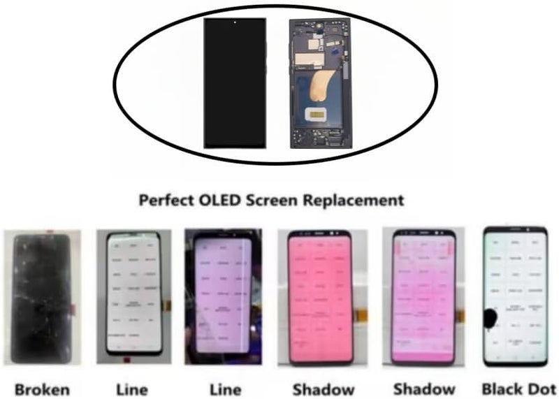 LNONLS Store شاشة عرض LCD بديلة TFT لجهاز سامسونج جالاكسي S23 ألترا 5G مع أدوات الإطار S918U S918A النسخة الأمريكية بدون بصمة - Image 3