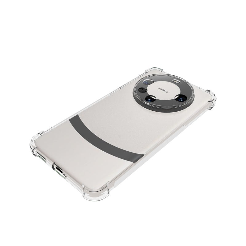 HuHa Case Cover For Huawei Mate 60 Pro+ Shockproof Non-slip Thickening TPU Phone Case(Transparent) - Image 5