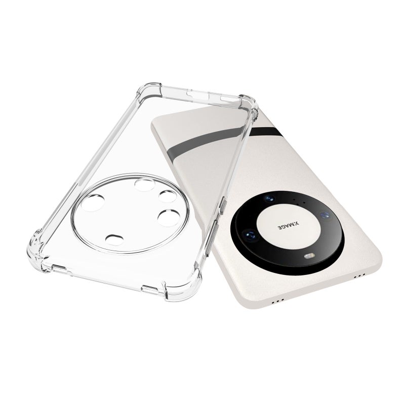 HuHa Case Cover For Huawei Mate 60 Pro+ Shockproof Non-slip Thickening TPU Phone Case(Transparent) - Image 3