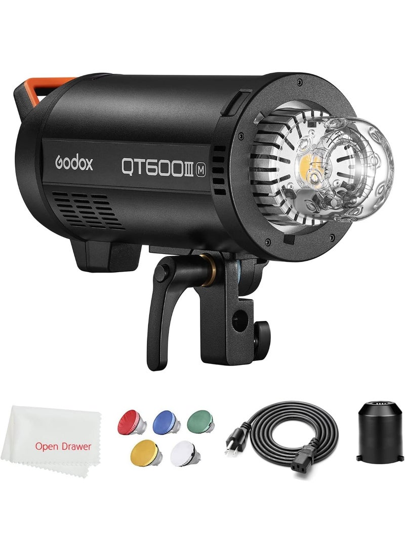 Godox QT600III M 600 Ws Studio Flash Light – Bowens Mount, 2.4 GHz Wireless X System, Ultra‑Fast Freeze, 40 W LED Modeling Lamp - Image 1