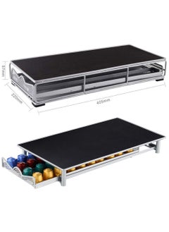 URbazaar Coffee Pod Holder and Coffee Machine Stand Anti Vibration Non Slip Surface Mesh Drawer Rack for 40Pcs Nespresso Espresso Capsules  - Image 4