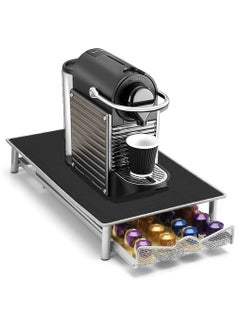 URbazaar Coffee Pod Holder and Coffee Machine Stand Anti Vibration Non Slip Surface Mesh Drawer Rack for 40Pcs Nespresso Espresso Capsules  - Image 3
