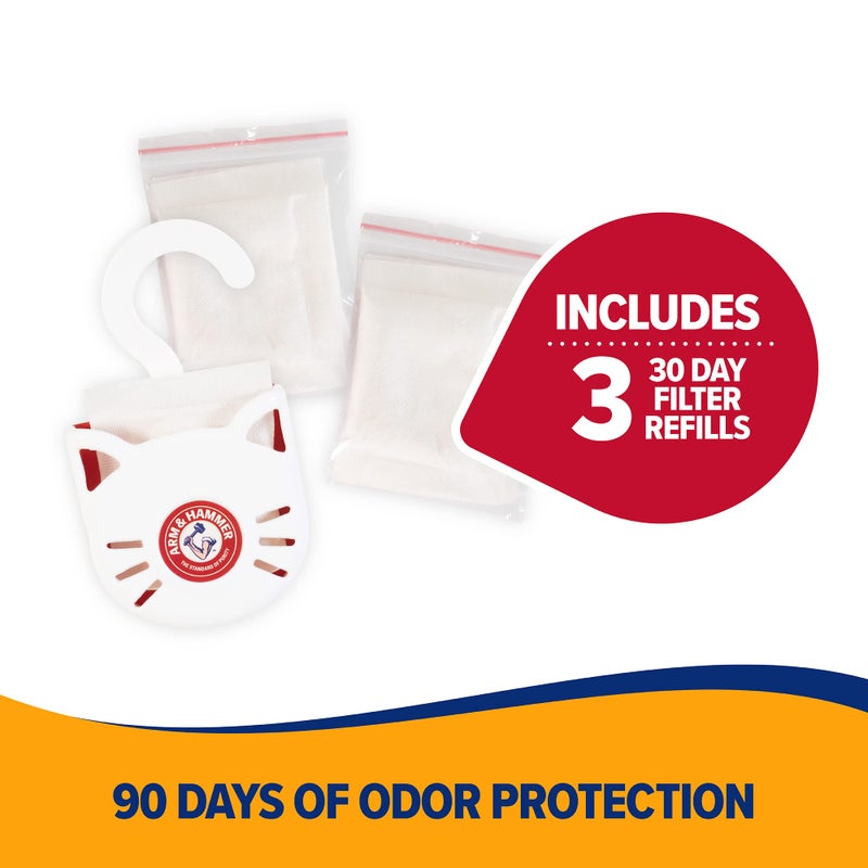 Petmate Arm & Hammer Cat Litter Pan Purrifying Pak, Removeable 30 Day Litter Box Deodorizer, 3-Pack - Image 4