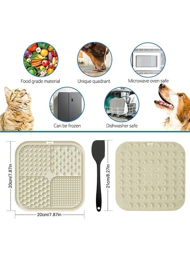 Slow Feeder Lick Mat for Dog,Anxiety Relief,Enrichment Toys,Pets Supplies Bathing Grooming Training Calming Mat - Image 2