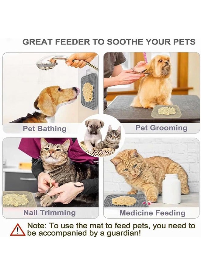 Slow Feeder Lick Mat for Dog,Anxiety Relief,Enrichment Toys,Pets Supplies Bathing Grooming Training Calming Mat - Image 3
