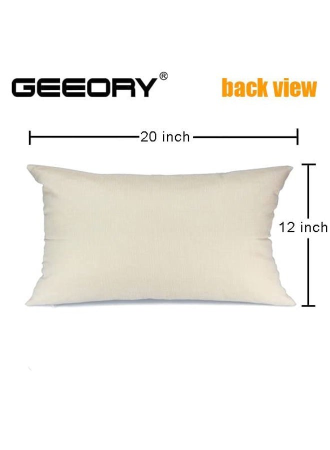 GEEORY Lumbar Cushion Cover Christmas Tree Winter Holiday Farmhouse Sofa Cushion Cover 12x20 Inch - Image 5