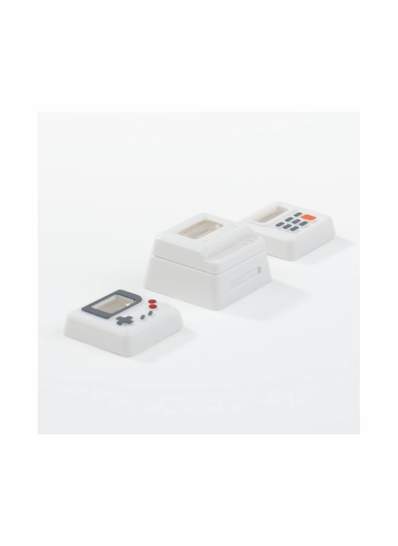 SYOSI - Mini Esc Keycap with 3 Detachable Panels, Backlit Keycap OEM Profile Keycap, Gaming Keyboard Keycap, DIY Replacement Keycap for Mechanical Keyboard MX Switch Decoration White - Image 1