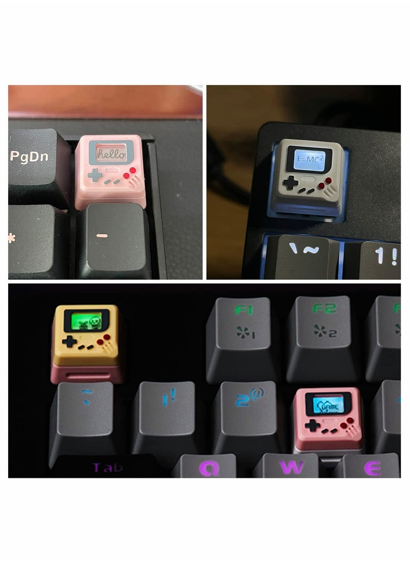 SYOSI - Mini Esc Keycap with 3 Detachable Panels, Backlit Keycap OEM Profile Keycap, Gaming Keyboard Keycap, DIY Replacement Keycap for Mechanical Keyboard MX Switch Decoration White - Image 1