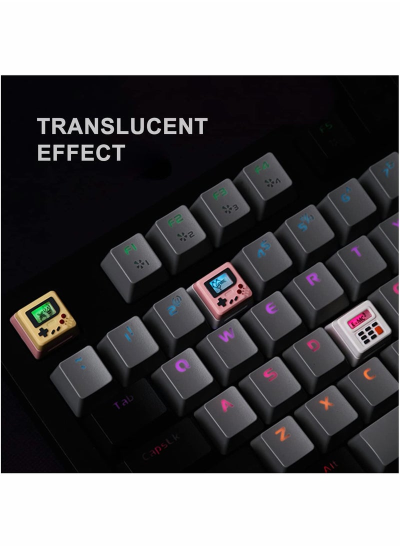 SYOSI - Mini Esc Keycap with 3 Detachable Panels, Backlit Keycap OEM Profile Keycap, Gaming Keyboard Keycap, DIY Replacement Keycap for Mechanical Keyboard MX Switch Decoration White - Image 1