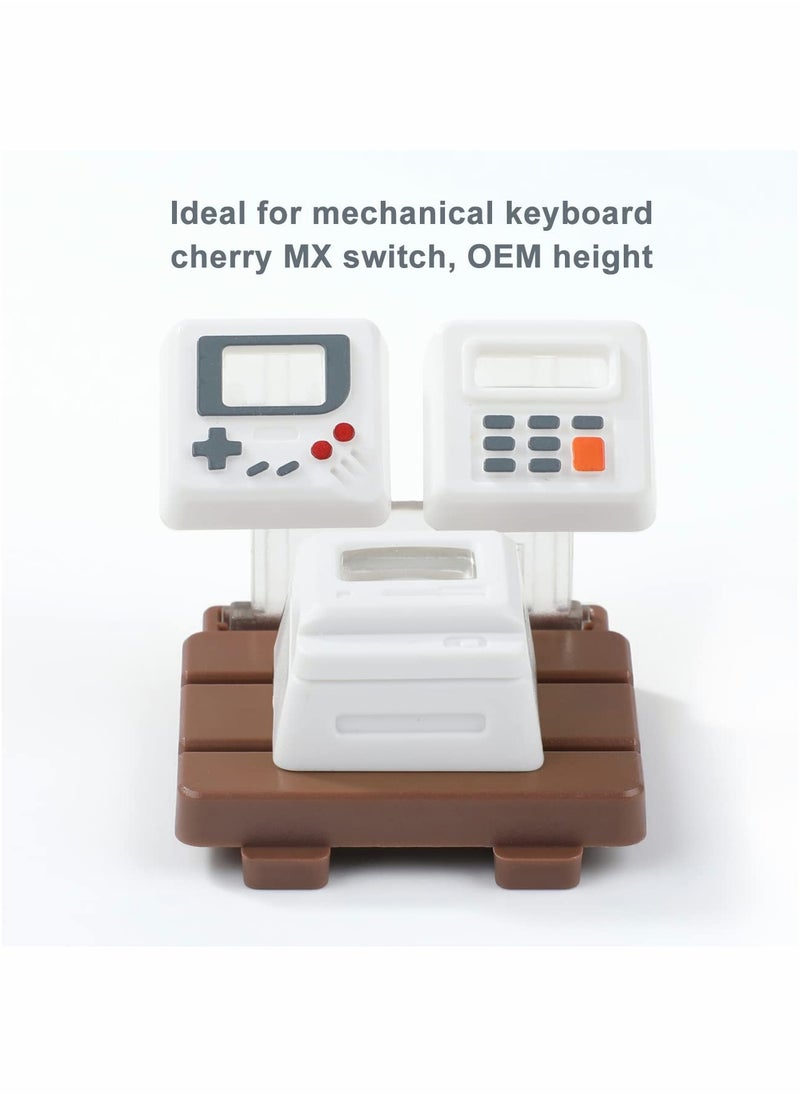 SYOSI - Mini Esc Keycap with 3 Detachable Panels, Backlit Keycap OEM Profile Keycap, Gaming Keyboard Keycap, DIY Replacement Keycap for Mechanical Keyboard MX Switch Decoration White - Image 1