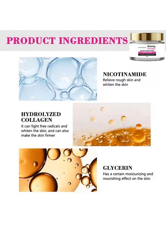 Annma Products كريم الوجه المبيض من أنما لجلد متألق - مصحح البقع الداكنة وكريم مضاد للشيخوخة للرجال والنساء - 50 جرام - Image 4