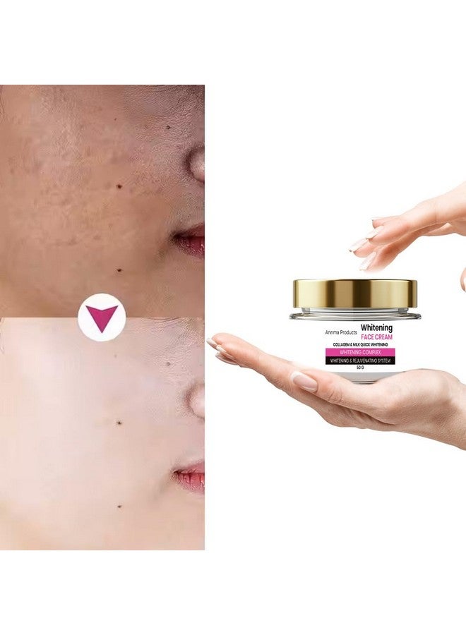 Annma Products كريم الوجه المبيض من أنما لجلد متألق - مصحح البقع الداكنة وكريم مضاد للشيخوخة للرجال والنساء - 50 جرام - Image 5