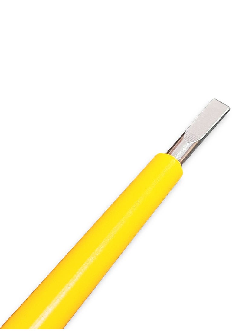 ABC - Electrical testing screwdriver with built-in indicator light 500V that automatically lights up when an electric current is detected, made of plastic for high-quality insulation, sharp flat head suitable for simple screwing and tightening, as well as testing function - Image 1